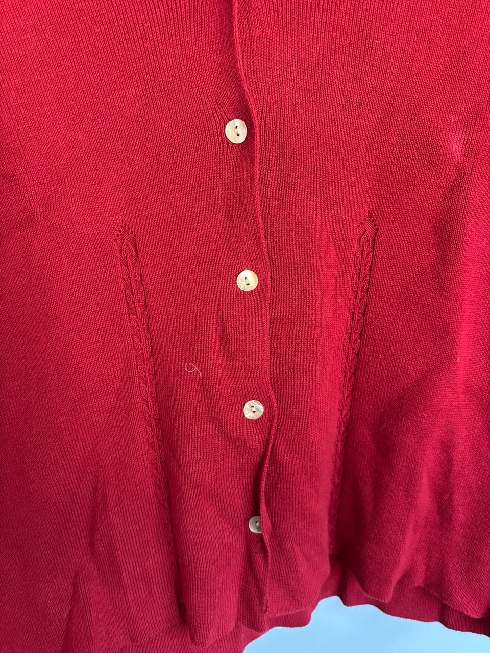 VIP Red Sleeveless Collared Button-Front Top - Picture 3 of 5